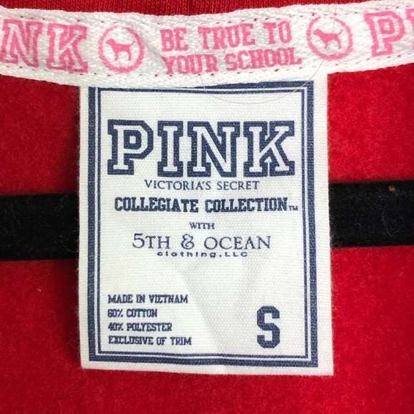VICTORIA’S Secret pink collegiate Collection with fifth and ocean red hoodie - Picture 4 of 9